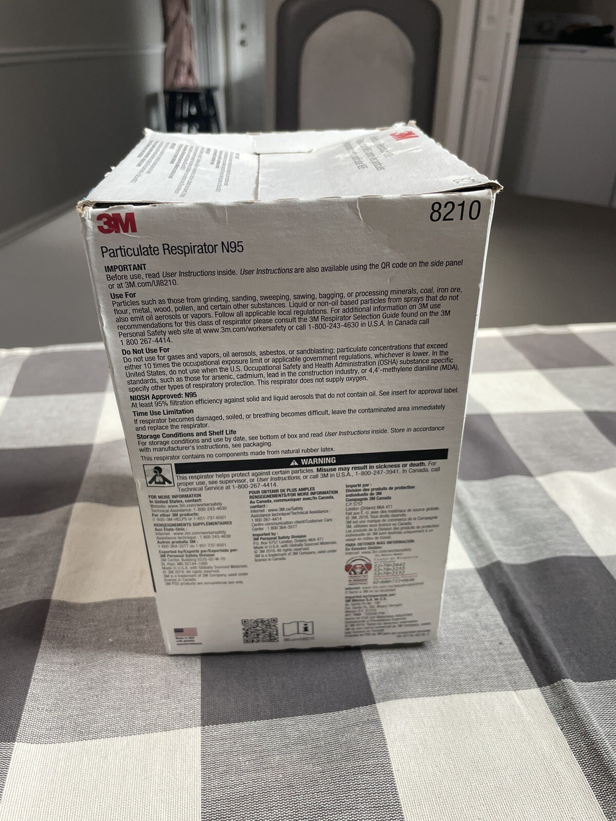3M N95 #8210 Masks Box Of 20 – New In Open Box
