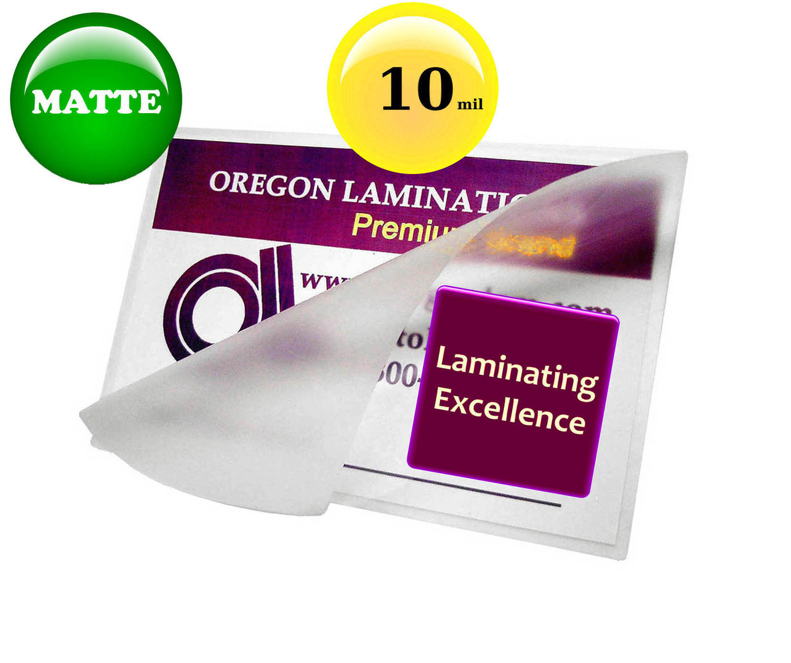 500/pack MATTE/MATTE Military Cards 10 Mil Hot Laminating Pouches 2-5/8 x 3-7/8