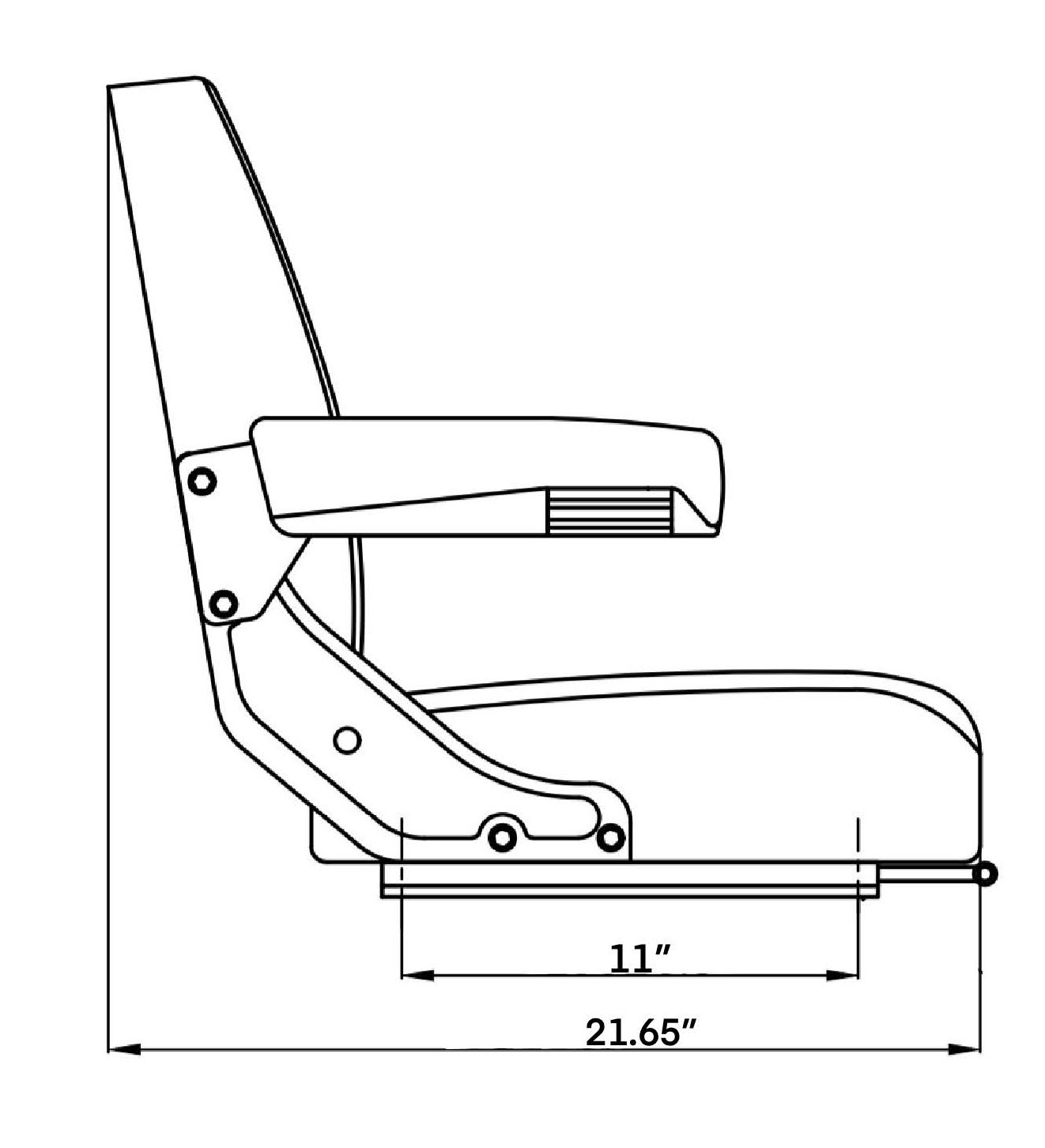 Trac Seats Seat for John Deere Zero Turn Mower Tractor Skid Steere Wheel Loader
