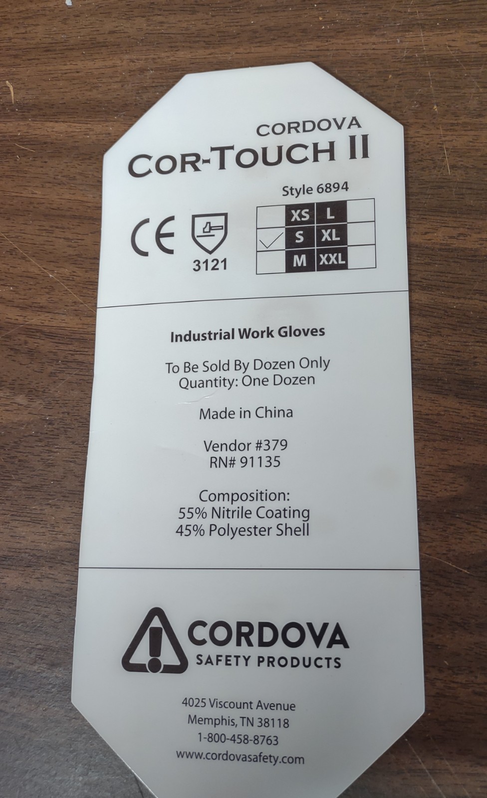 Cordova Cor-Touch II 13 Gauge Gloves Gray/Black Medium 6894 Lot Of 2 Pairs