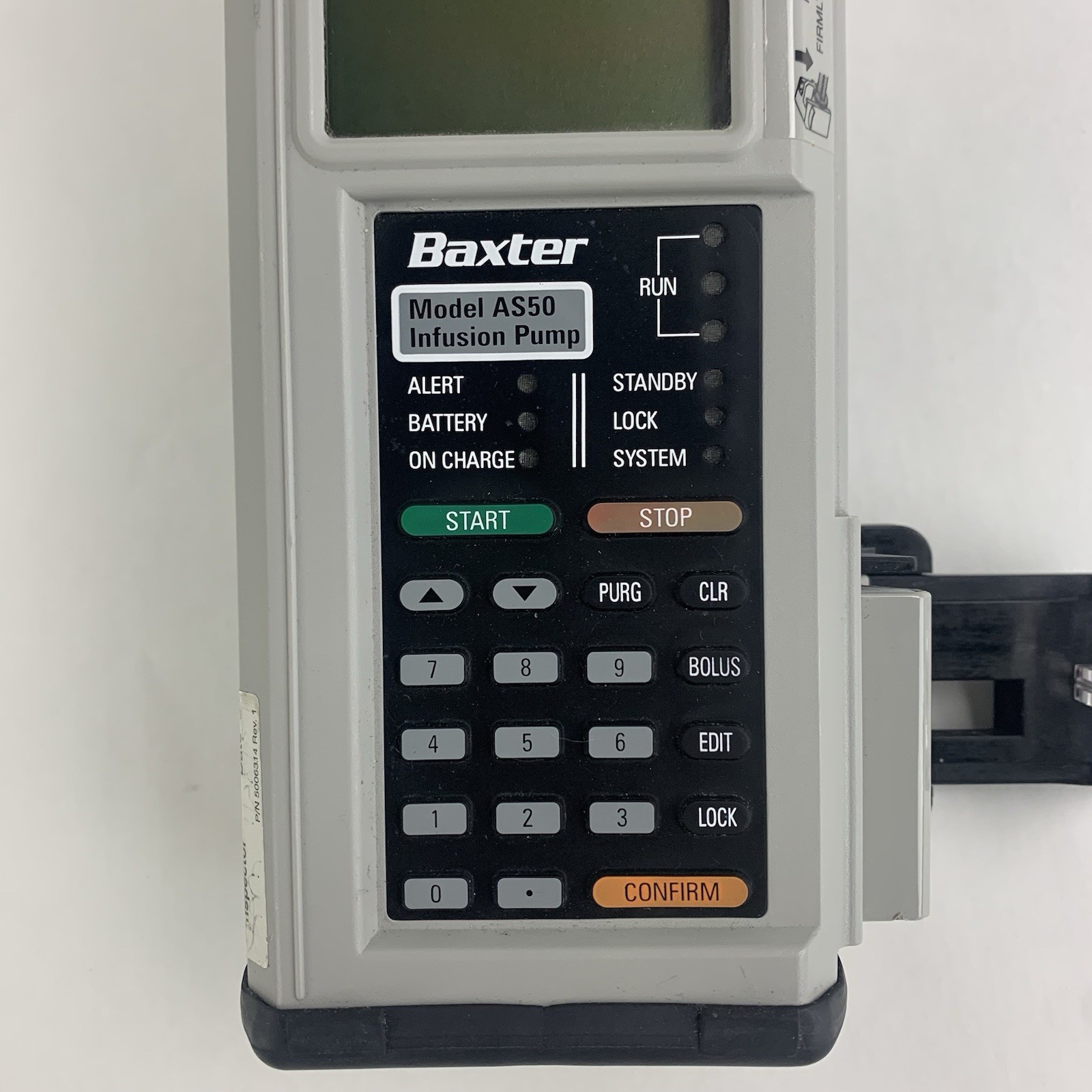 Baxter AS50 IM8550 Infusion Pump Powers On Factory Reset No Batteries No Charger