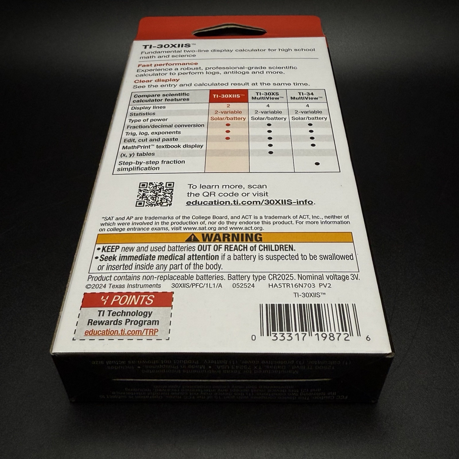 Texas Instruments TI-30XIIS Scientific Calculator Brand New Sealed New Version