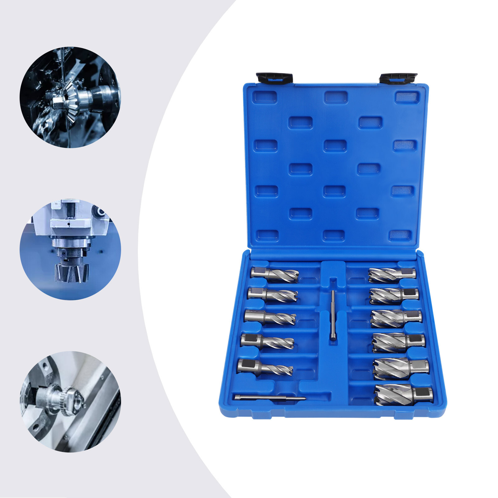 13Pcs/Set Annular Cutter 7/16 to 1-1/16» Cutting Diameter Straight Shank cutter