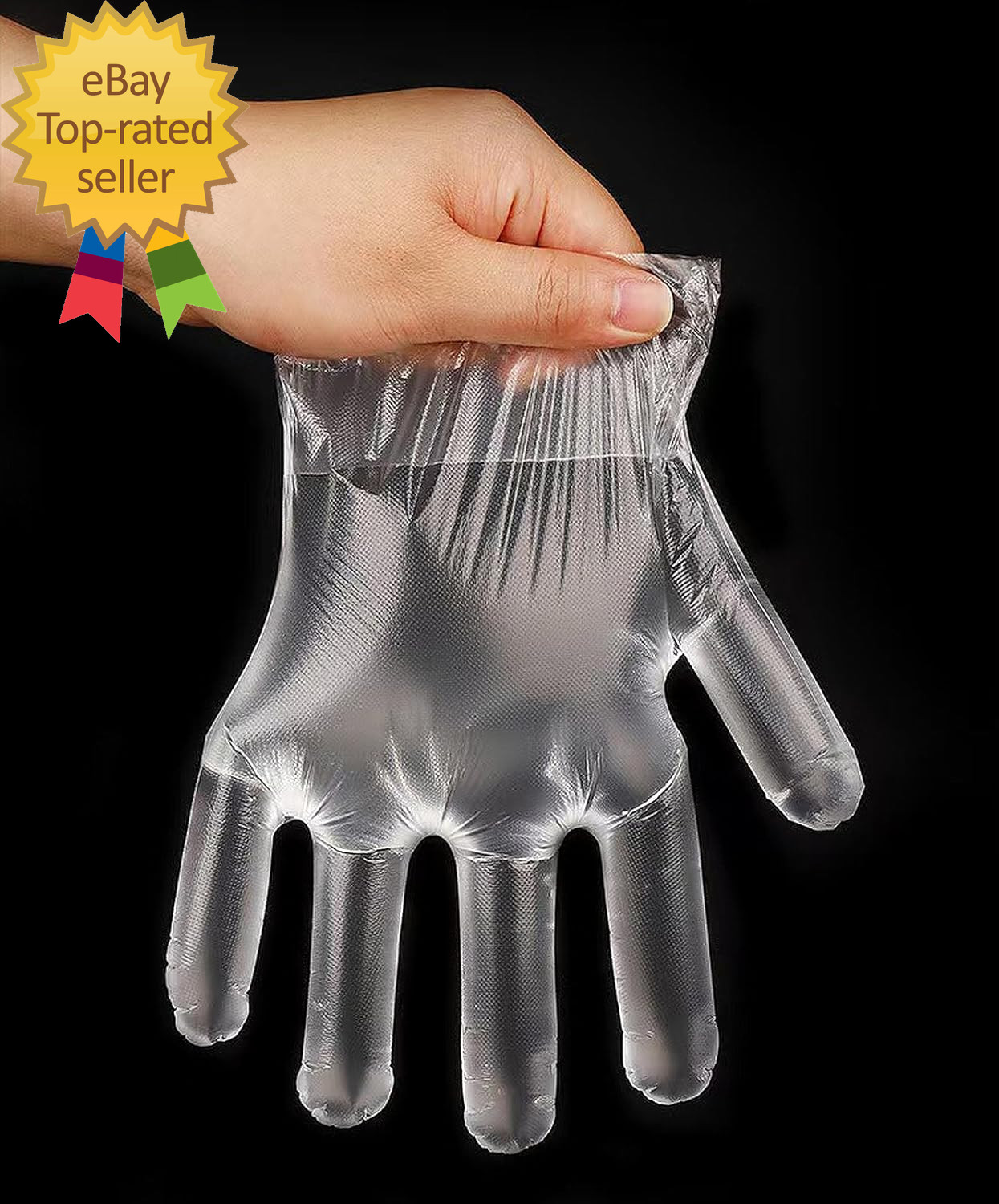 400 Count Disposable Poly Plastic Gloves for Cooking Food Prep and Food Service
