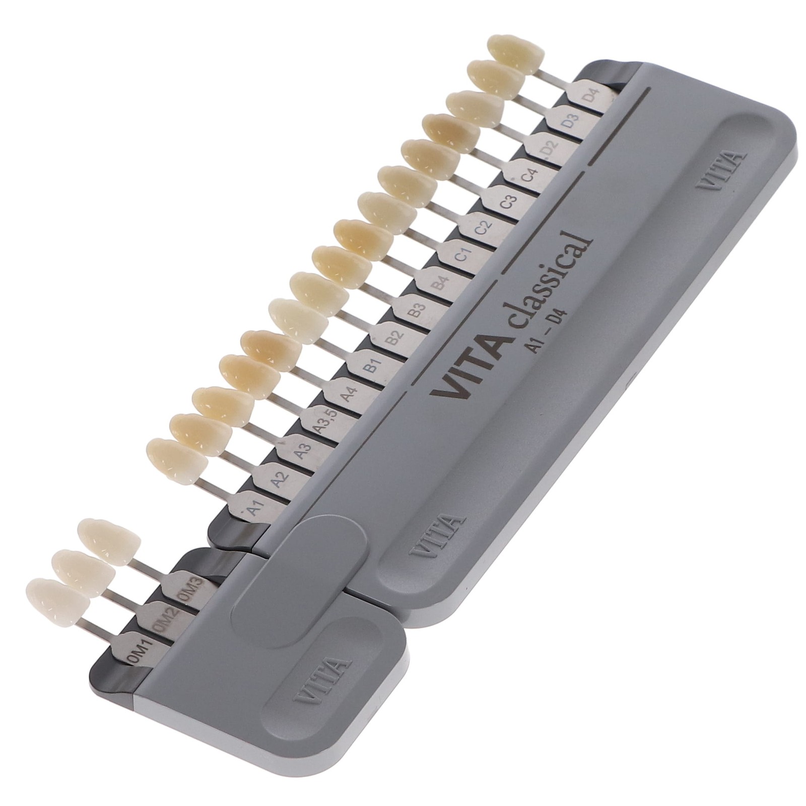 Vident G027CBS VITA Classical Dental Shade Guide with Bleached Shades Clip