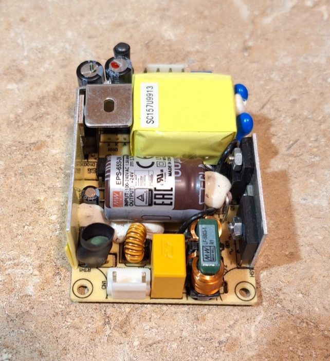 Mean Well Power Supply Module EPS-65S-24 AC DC Output 65W 24V 2.71A Open Frame