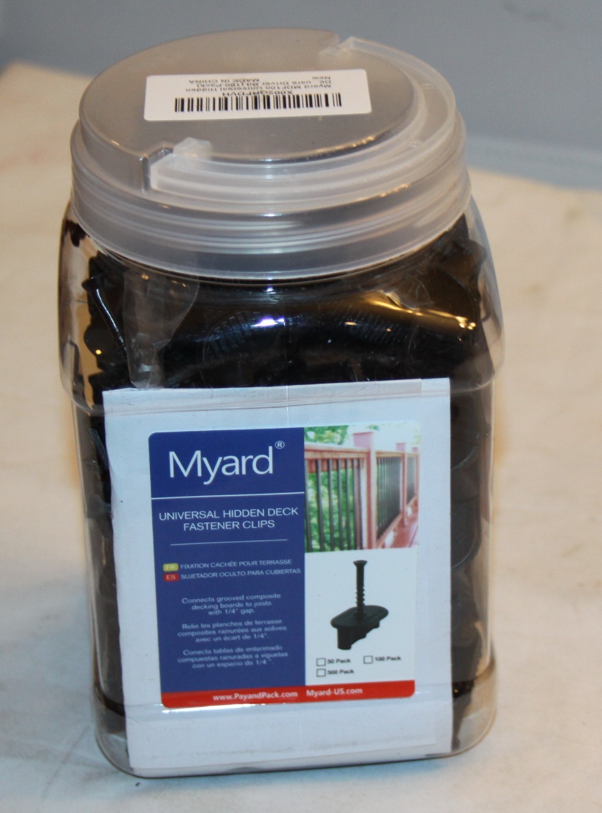 Myard Universal Hidden Deck Fastener Clips for Grooved Edges 100 ct