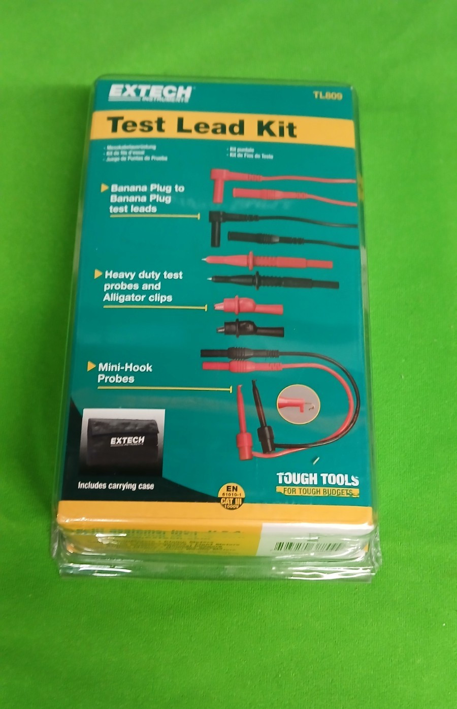 Extech TL809 Electronic Test Lead Kit 8-Piece CAT III 1000V Multimeter Probe Set