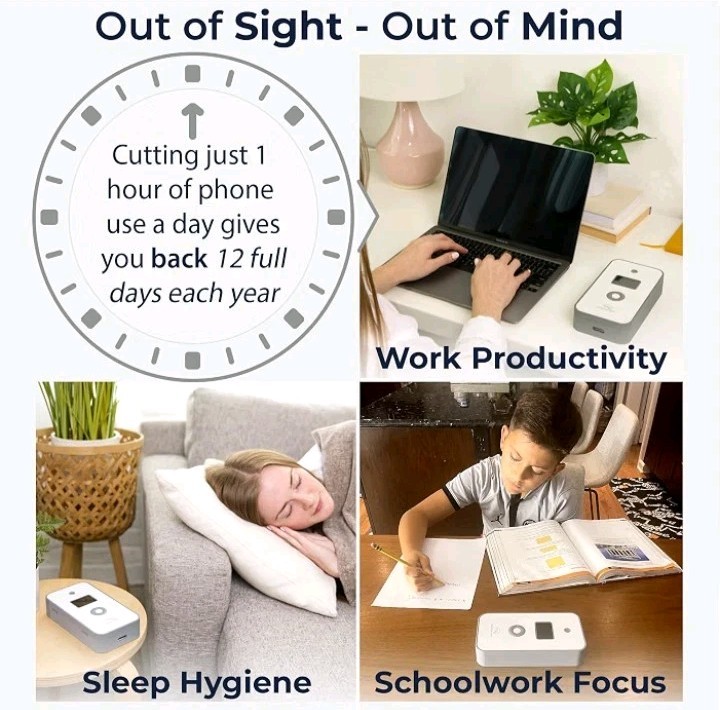 Mindsight Personal Timed Lock Box, Beat Everyday Temptations & Screen Time