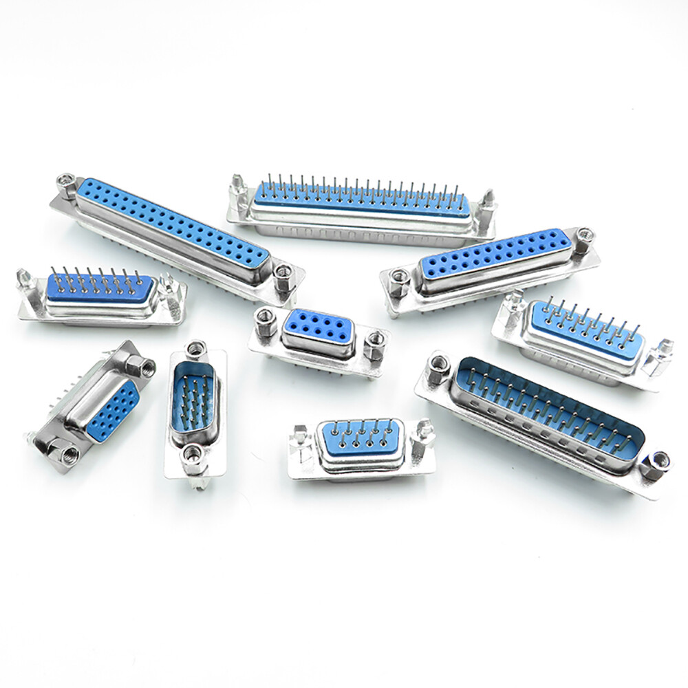 DB9 DB15 DB25 DB37 Straight Plug Male / Female Socket D-sub PCB Welded Connector