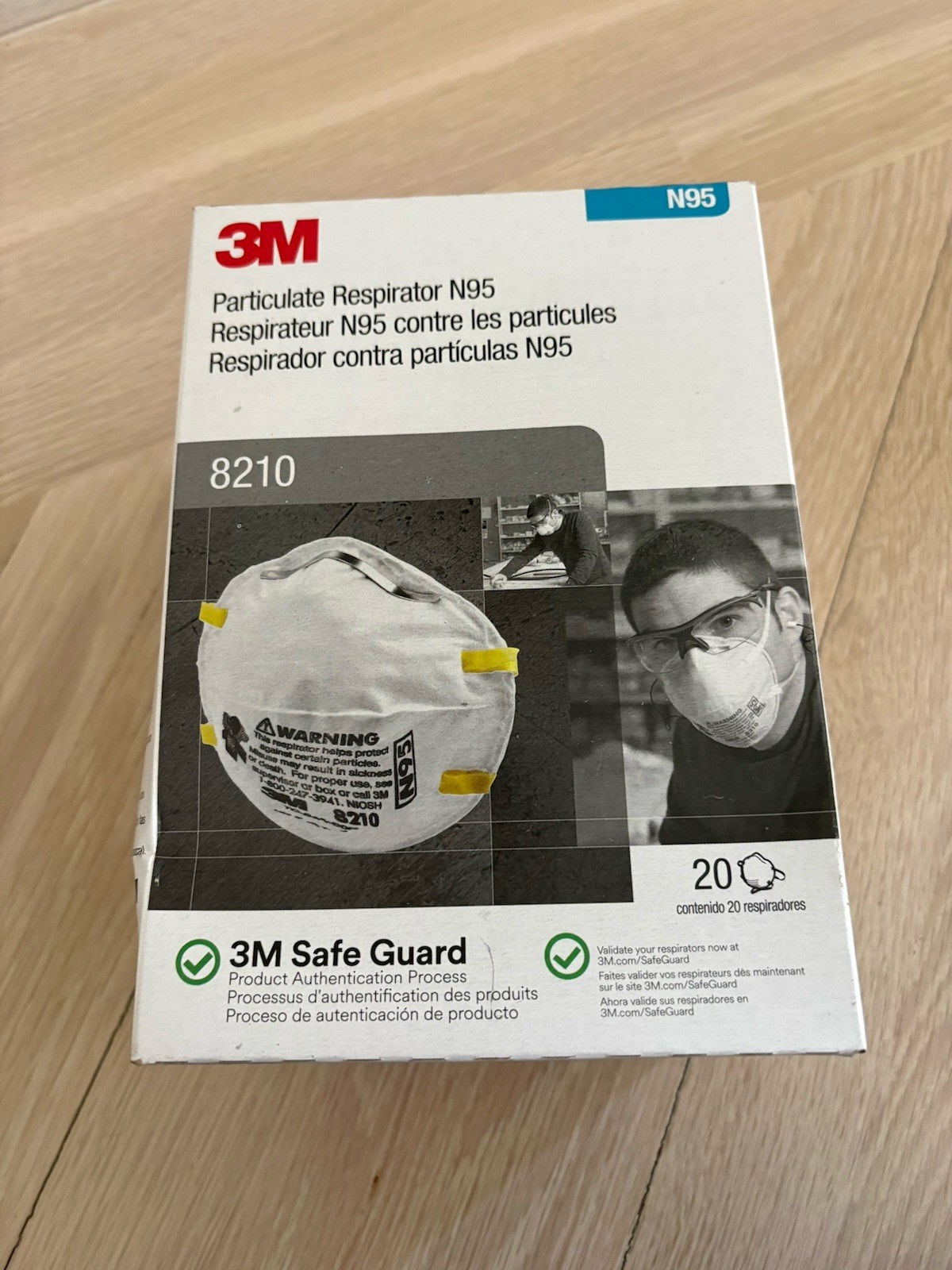 3M 8210 N95 Respirator Face Masks 120 Ct 6 Boxes (20 Each) Exp 02/2025