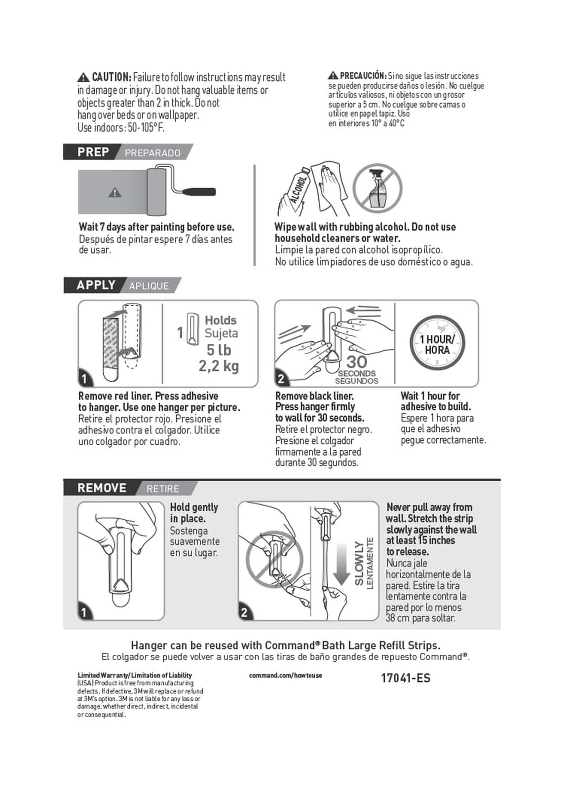 Command 5 lb Wire Back Picture Hangers, 3 Wire Back Hangers and 6 Command Str…