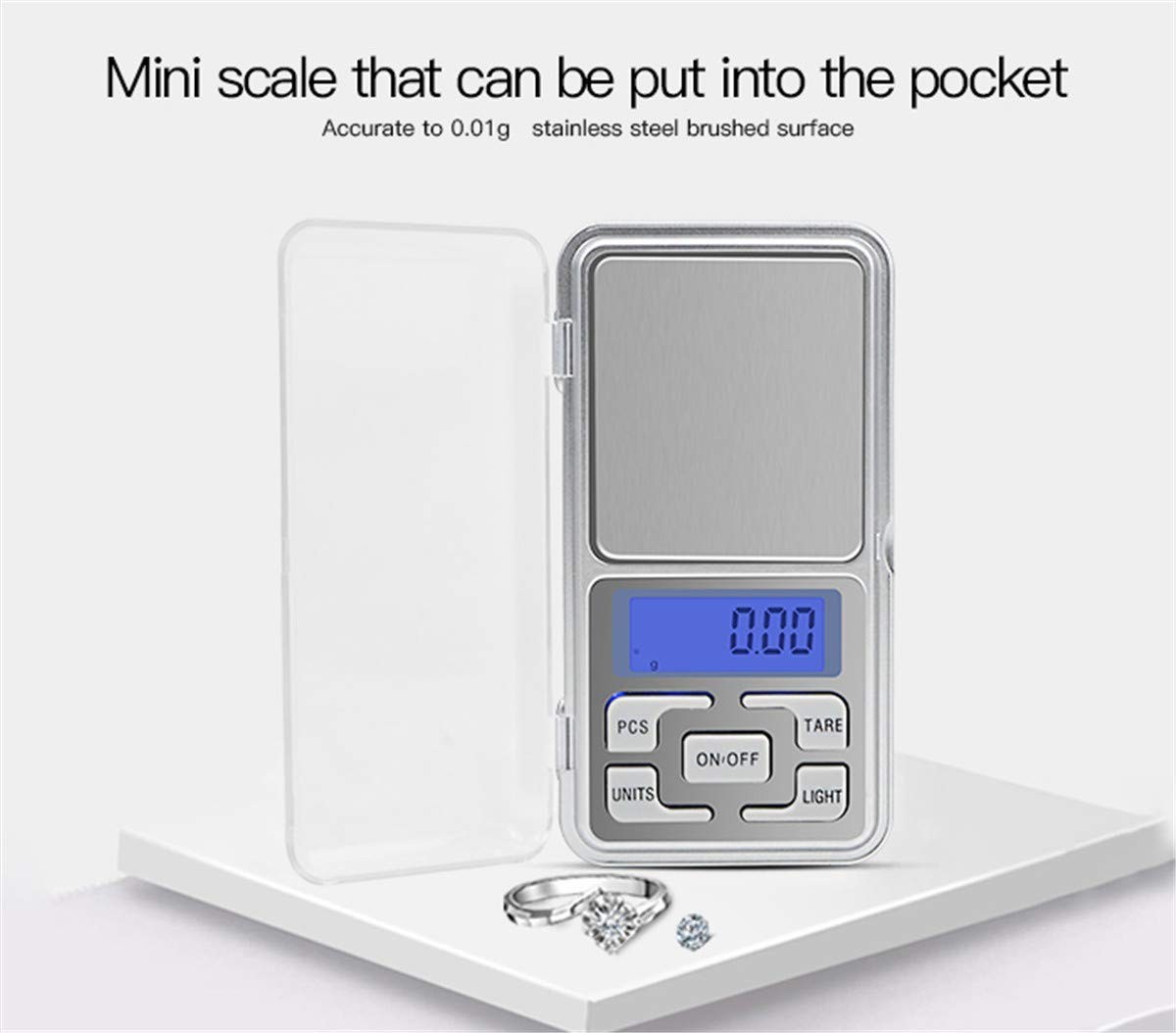 TXY High Precision Jewelry Scales 120 * 65 * 20mm / 4.8 * 2.5 * 0.8in, Silver