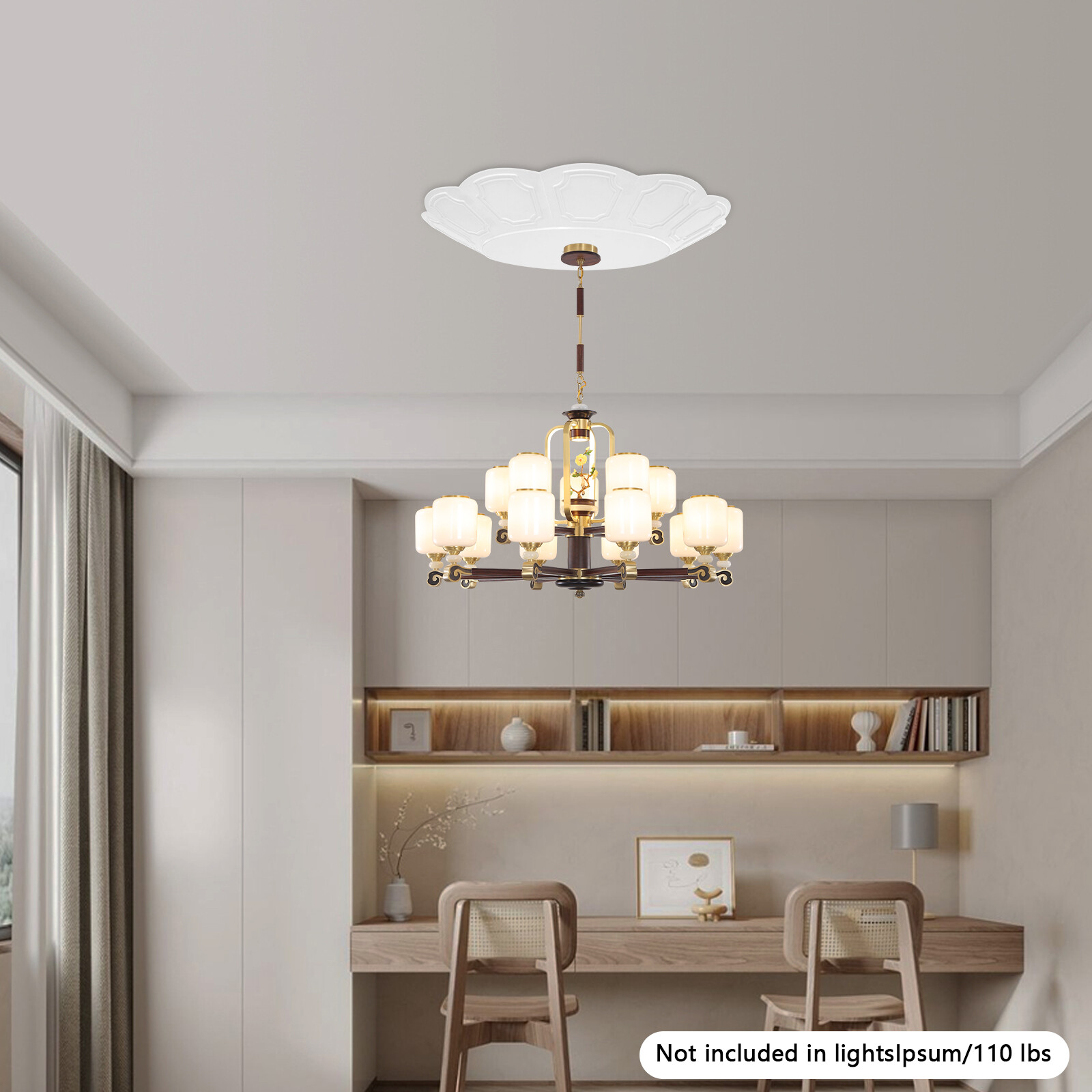 Ceiling Mount Chandelier Cover Chandelier Hoist Lifter Decor Cover 50kg/110lbs