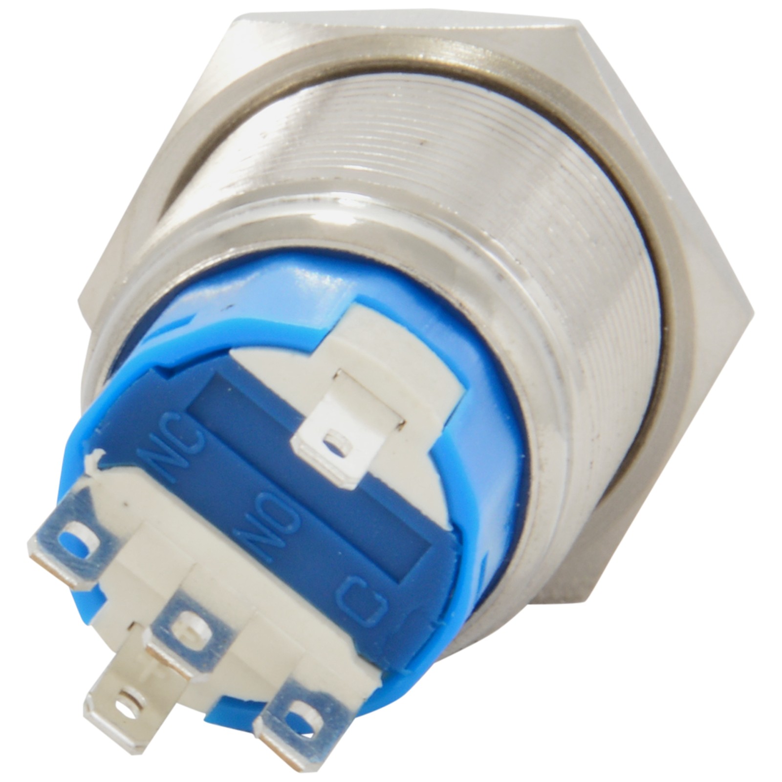 3/4″ (19mm) Momentary Push Button Starter Switch / Boat Horn Metal w/ Power LED