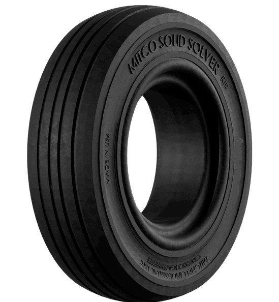 4.00-8 tires Solid Solver forklift tire 400/8 REQ rim width 3.75″ USA made 4008