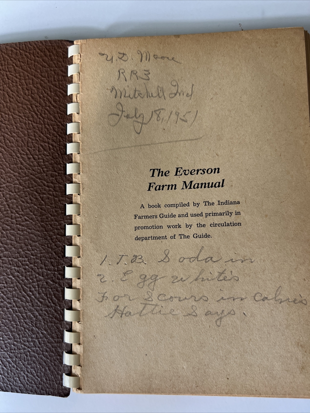 Vintage 1944 Everson’s Farmers Guide Manual Agriculture Farming Life Management