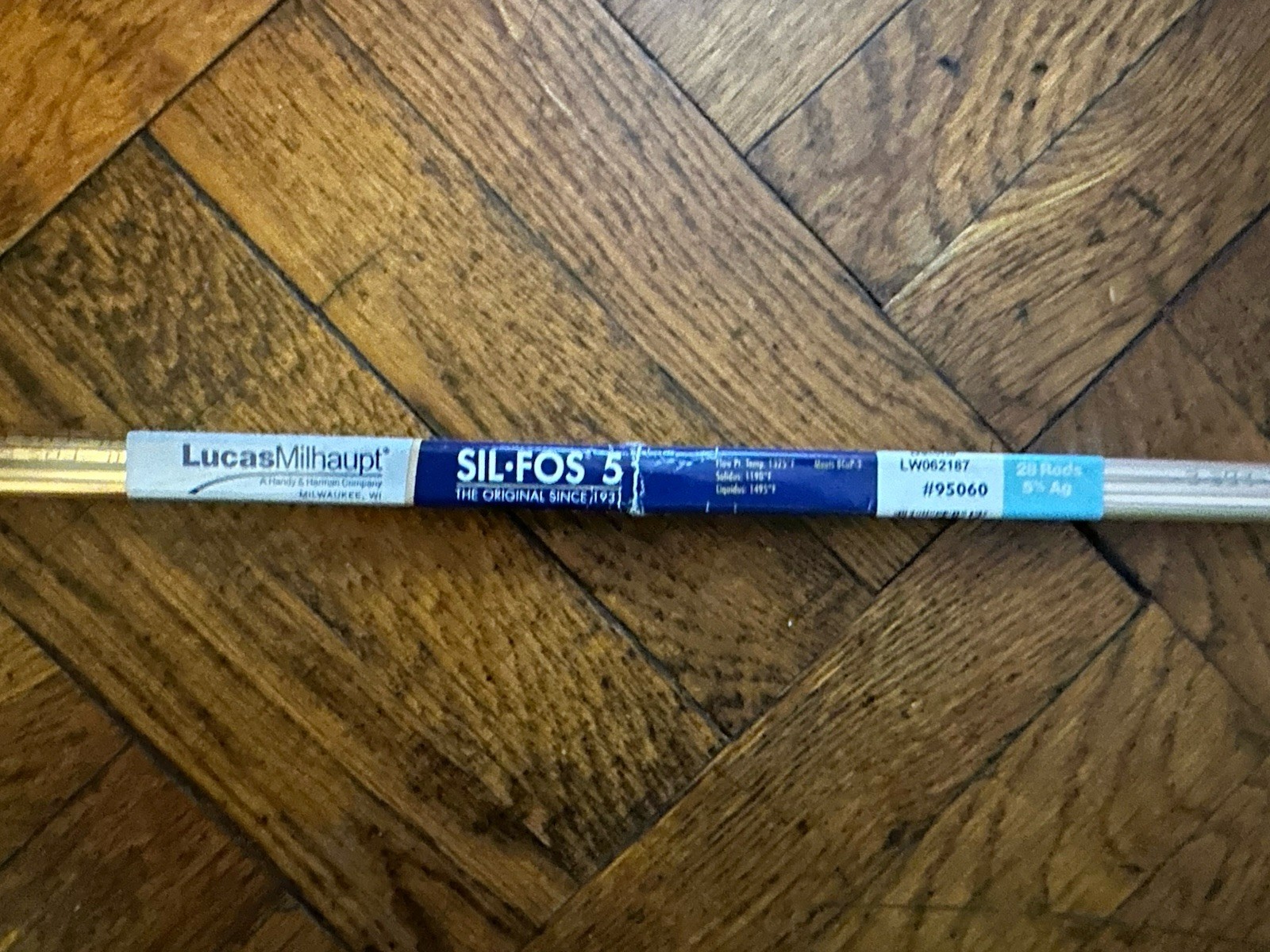 Lucas Milhaupt Sil Fos Silvaloy 5% Silver Solder 28 Rods