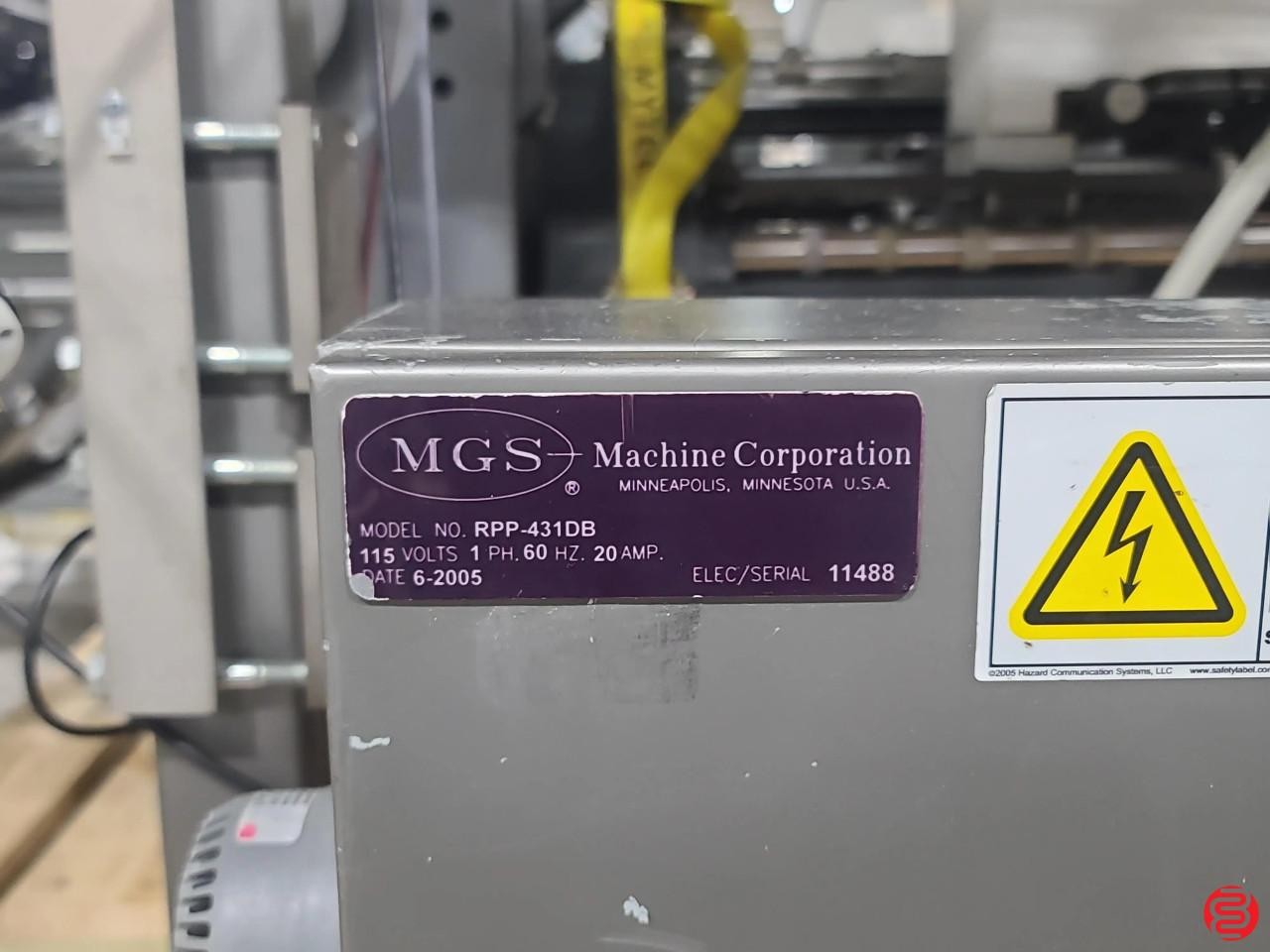 2005 MGS RPP-431DB Pick and Place Rotary Feeder – 111025884001A