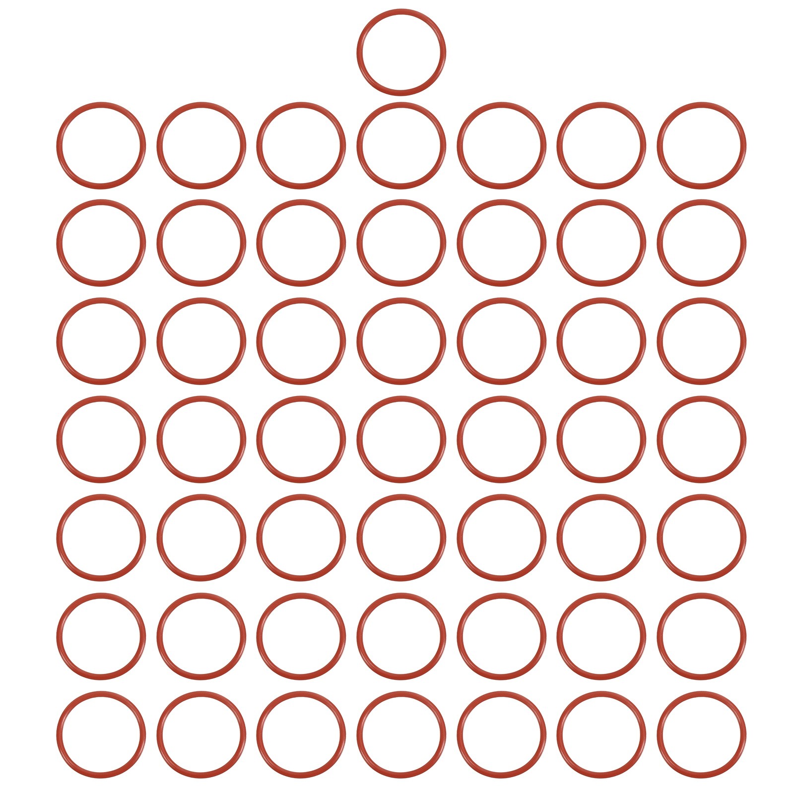 50 x Silicone O Rings 24mm ID 28mm OD 2mm Width VMQ Seal Washers Red