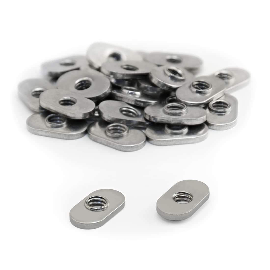 Stainless Steel 1/4-20 Centered Slide T Nuts for 10 Series Aluminum Extrusions –