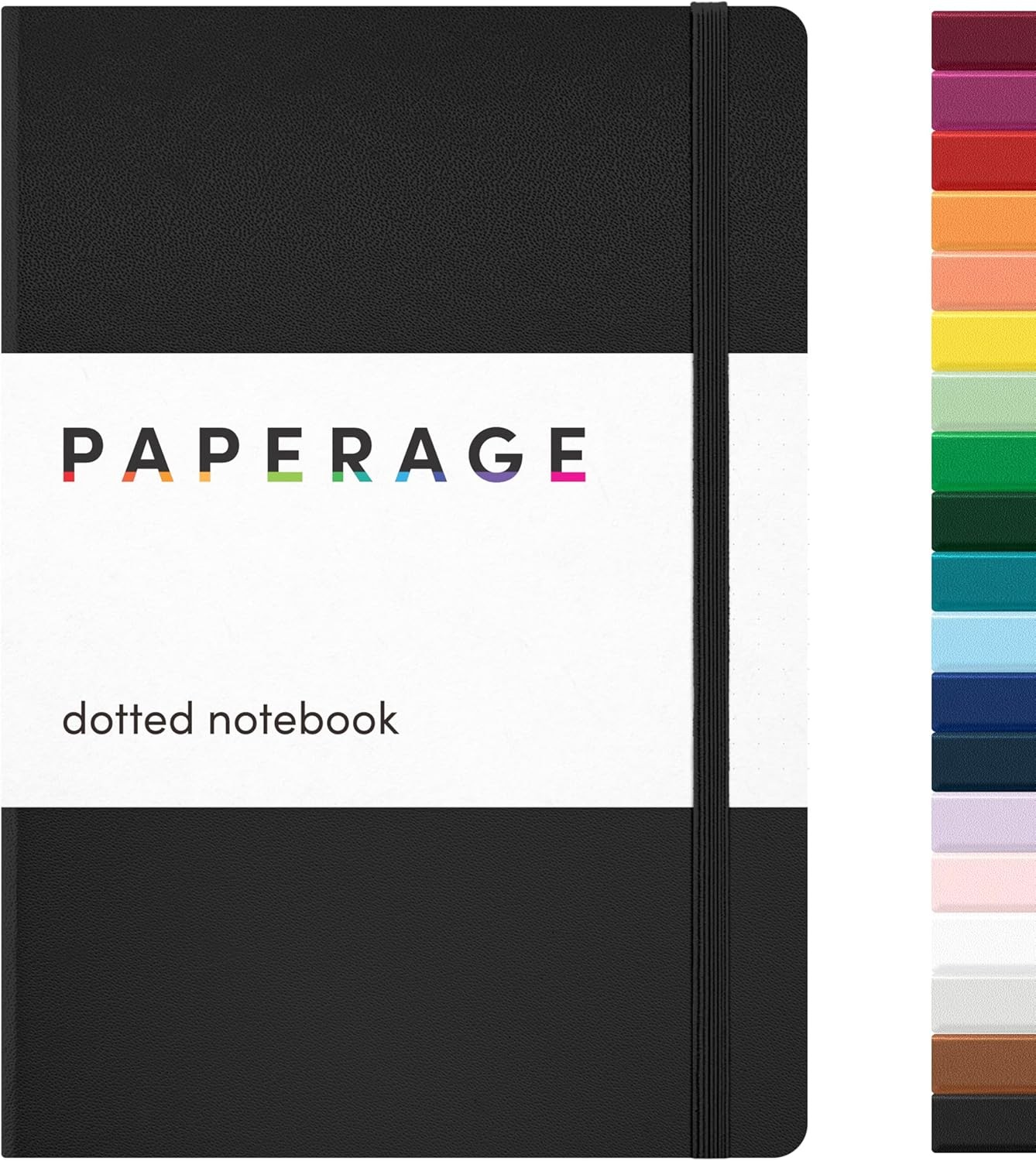 PAPERAGE Dotted Journal Notebook 5.6x8in Hardcover Bullet Planner 160 Pages