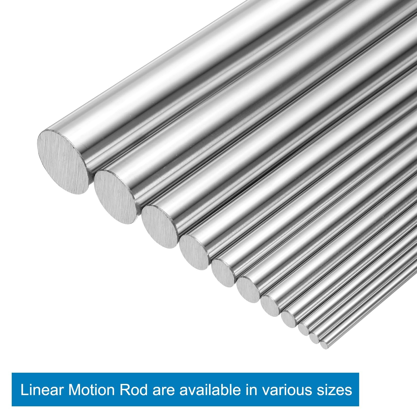 uxcell 2 Pcs Linear Motion Rod Shaft Guide 6mm x 450mm (0.236″ x 17.72″) Hard…