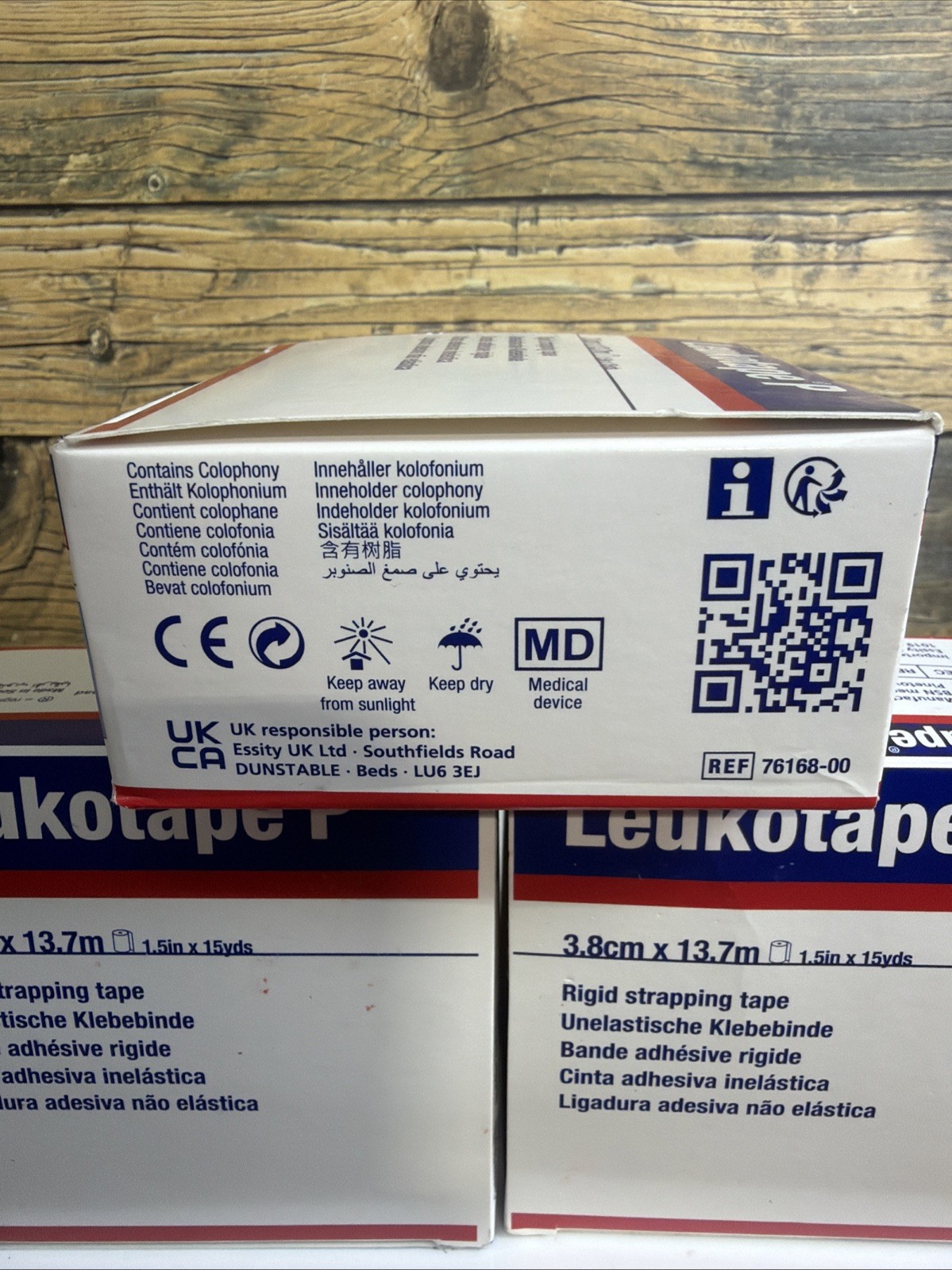 Leukotape P Rigid Strapping Tape 1.5 in x 15 YDS (x 3 Rolls) 3.8cm X 13.7m