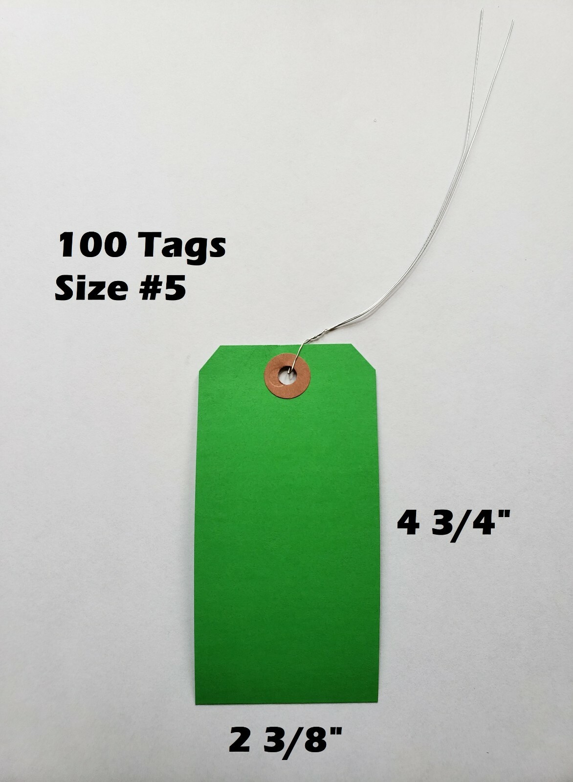 Pack of 100 Manila Red Orange Green Blue Yellow Shipping Wire Strung Tags Sz 5