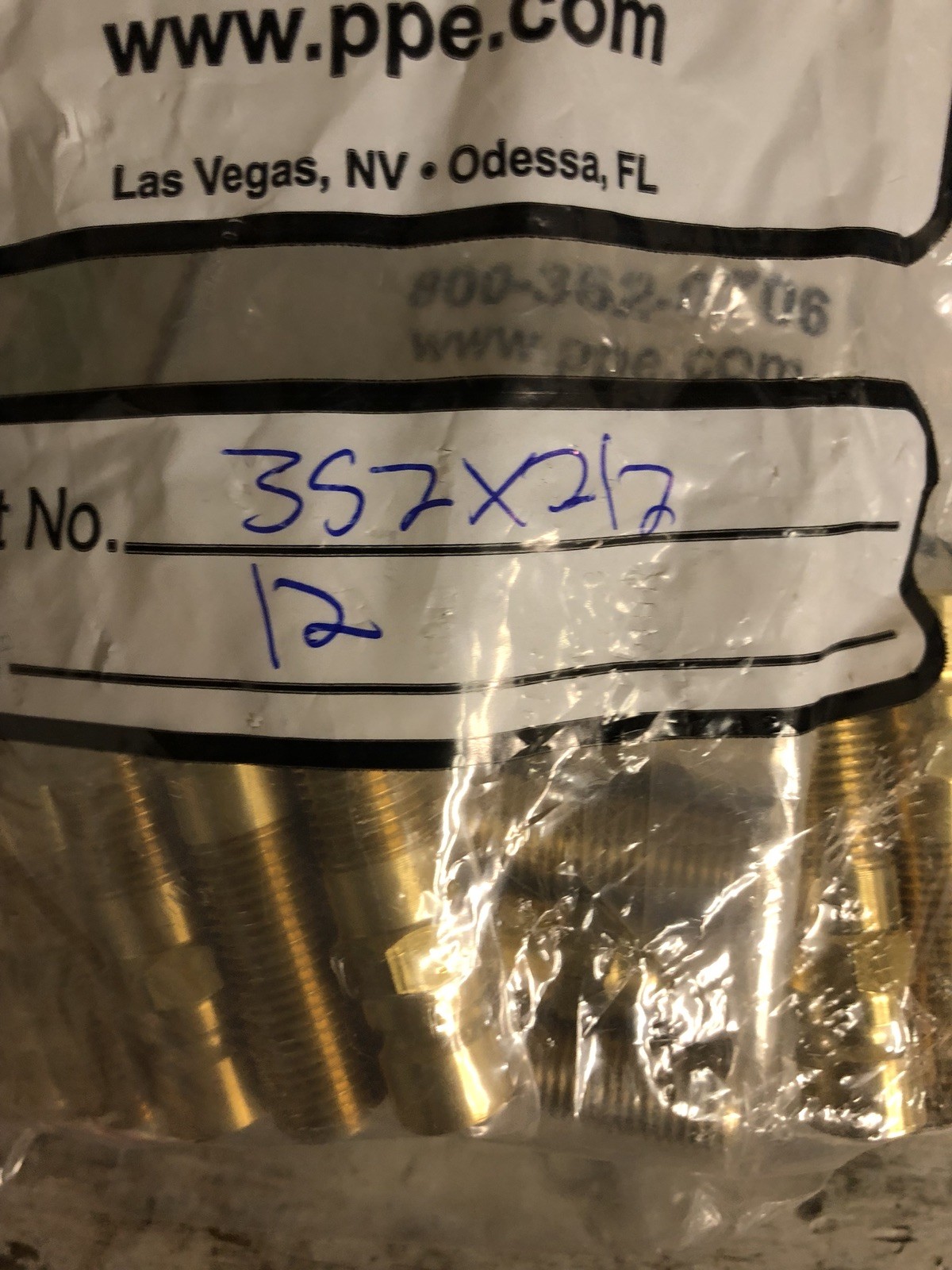 QTY 70 BRASS EXTENSION PLUG 352 X 4 4″ Mixed Sizes Plastic Process Equipment