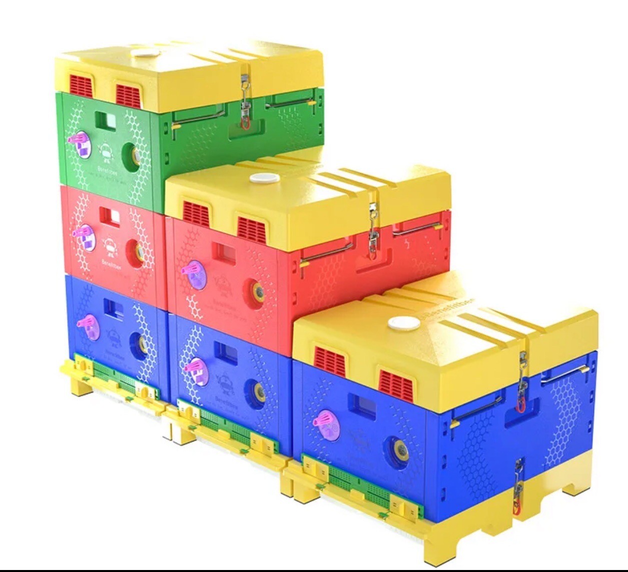 BeeHive Plastic Langstroth Size ,3 layers INSULATED Plastic Beehive (OPEN BOX)