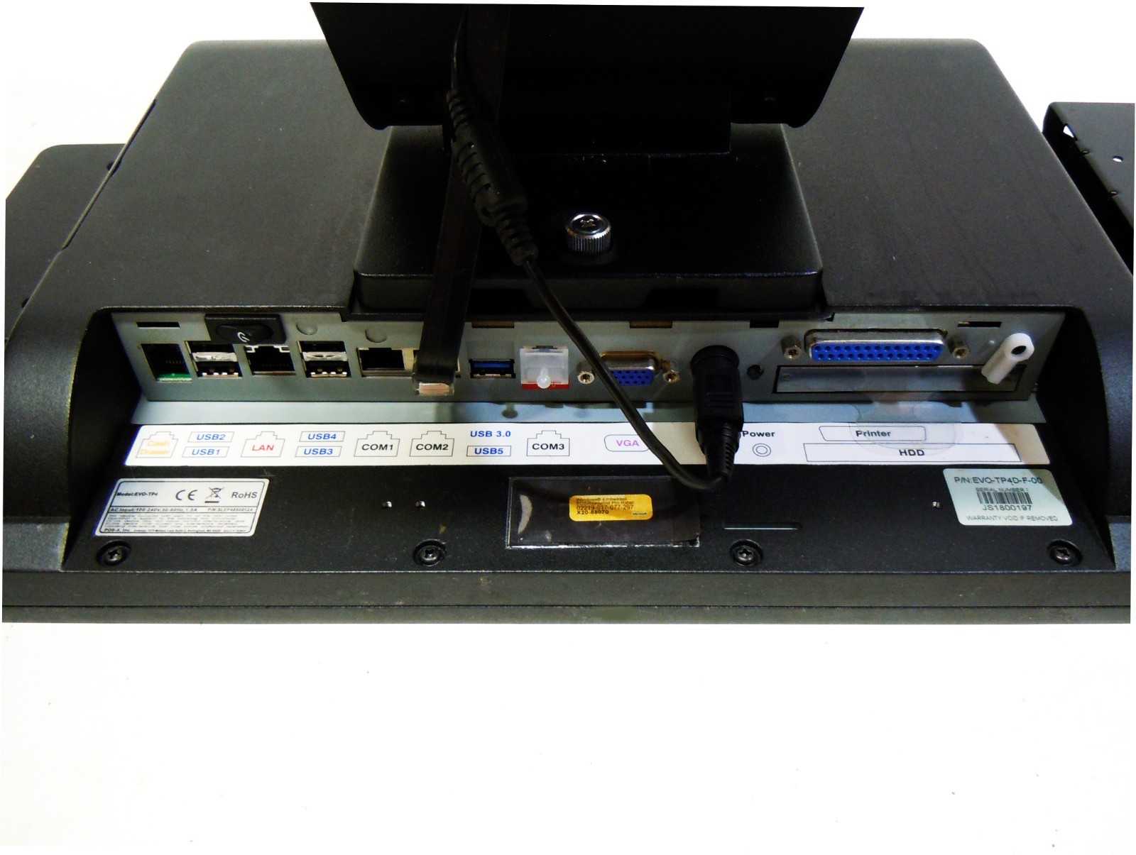 POS-X EVO-TP4 POSReady Touch PC Terminal Celeron J1900 1.99GHz 4GB RAM 120GB SSD