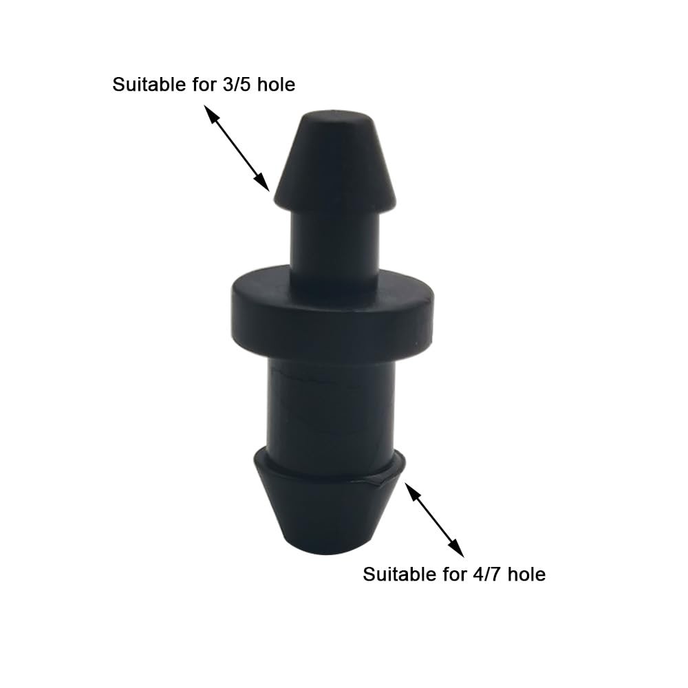 50 Pack Drip Irrigation Plugs 1/4″ Tubing Fittings End 6.35 millimeters