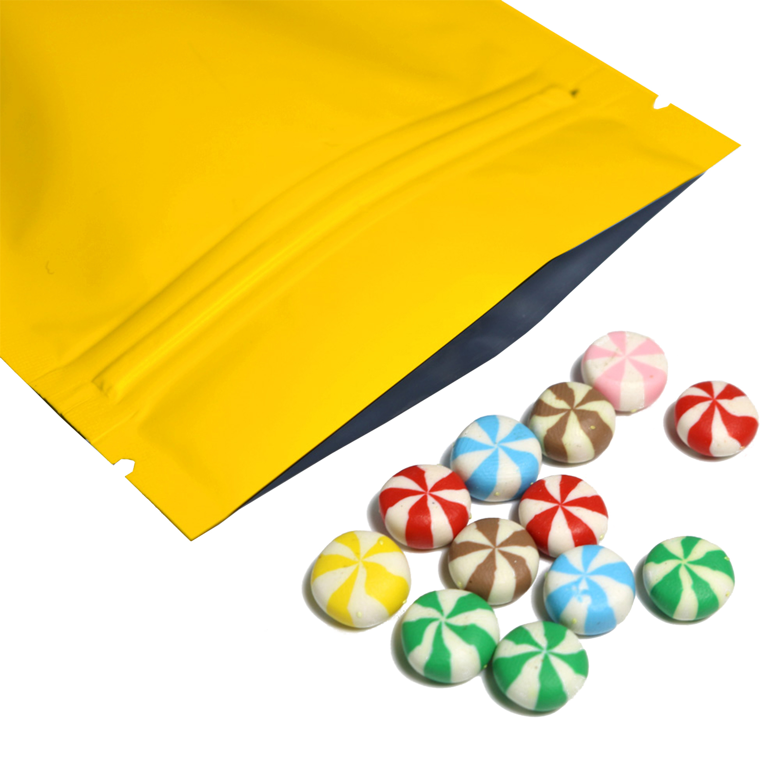 100/200/500 Matte Orange Smell Proof Mylar Foil Bags Resealable Zip Seal Pouch