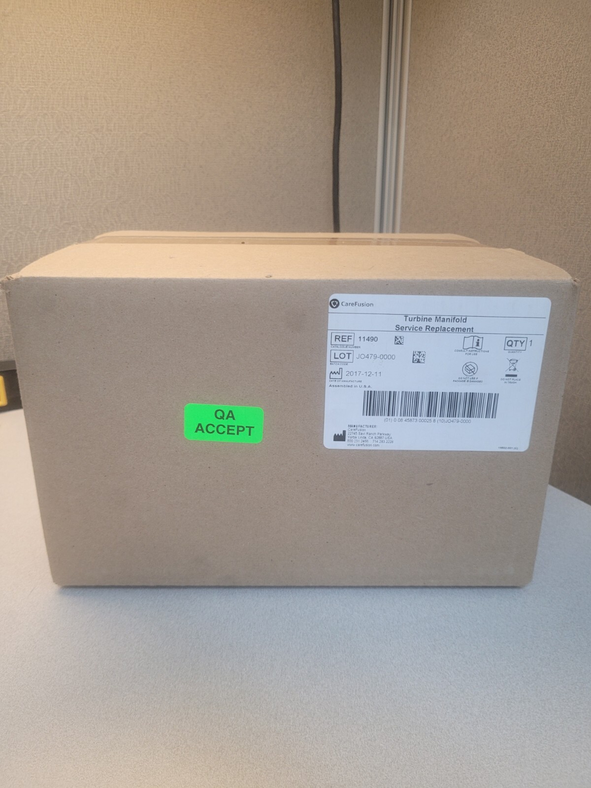 New Carefusion Vyaire 11490 TURBINE MANIFOLD ASSEMBLY CAREFUSION LTV 1200/1150