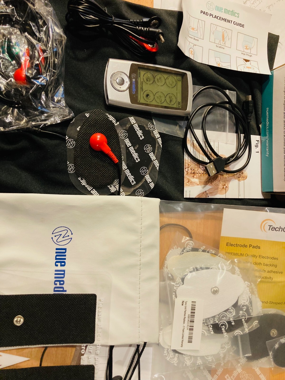 TENS EMS Unit Pro Rechargeable Muscle Stimulator 24 Mode plus extra accessories