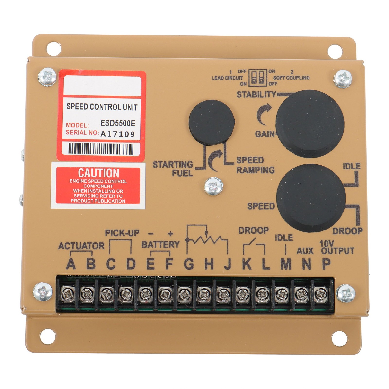 Generator ADC120-12V+ESD5500E+MSP6729 Governor Actuator Speed Control Unit