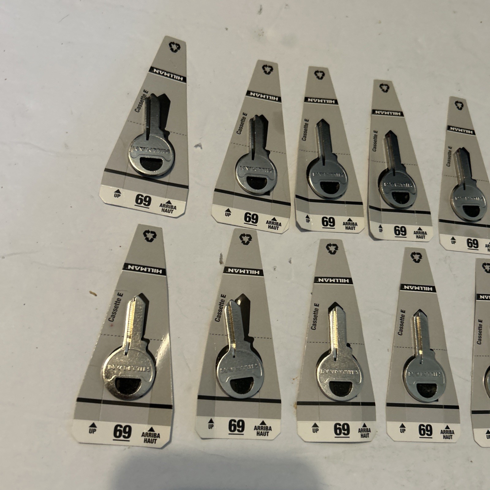 15 Pack Hillman Small Padlock Key Blanks #69 Cassette E Lock