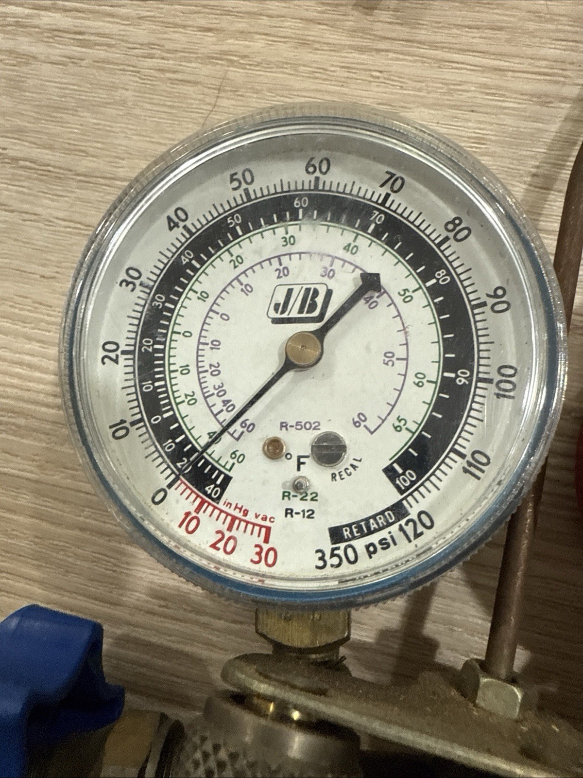 JB industries manifold gauge, 2 Valve/3 Hose Used