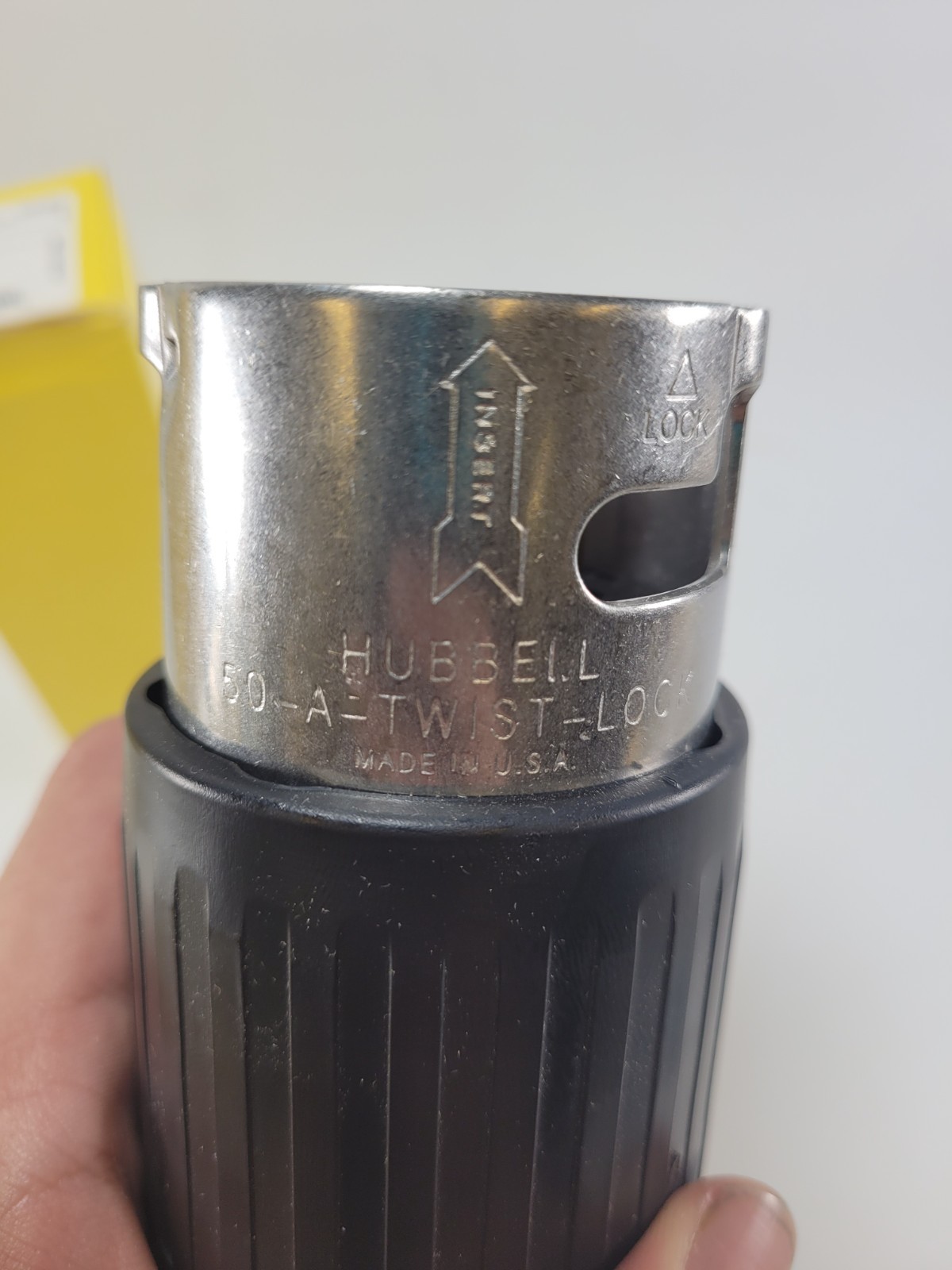 Hubbell CS8165C Insulgrip Twist Lock Plug 50A 480V 3 Phase 3P 4W Grounding