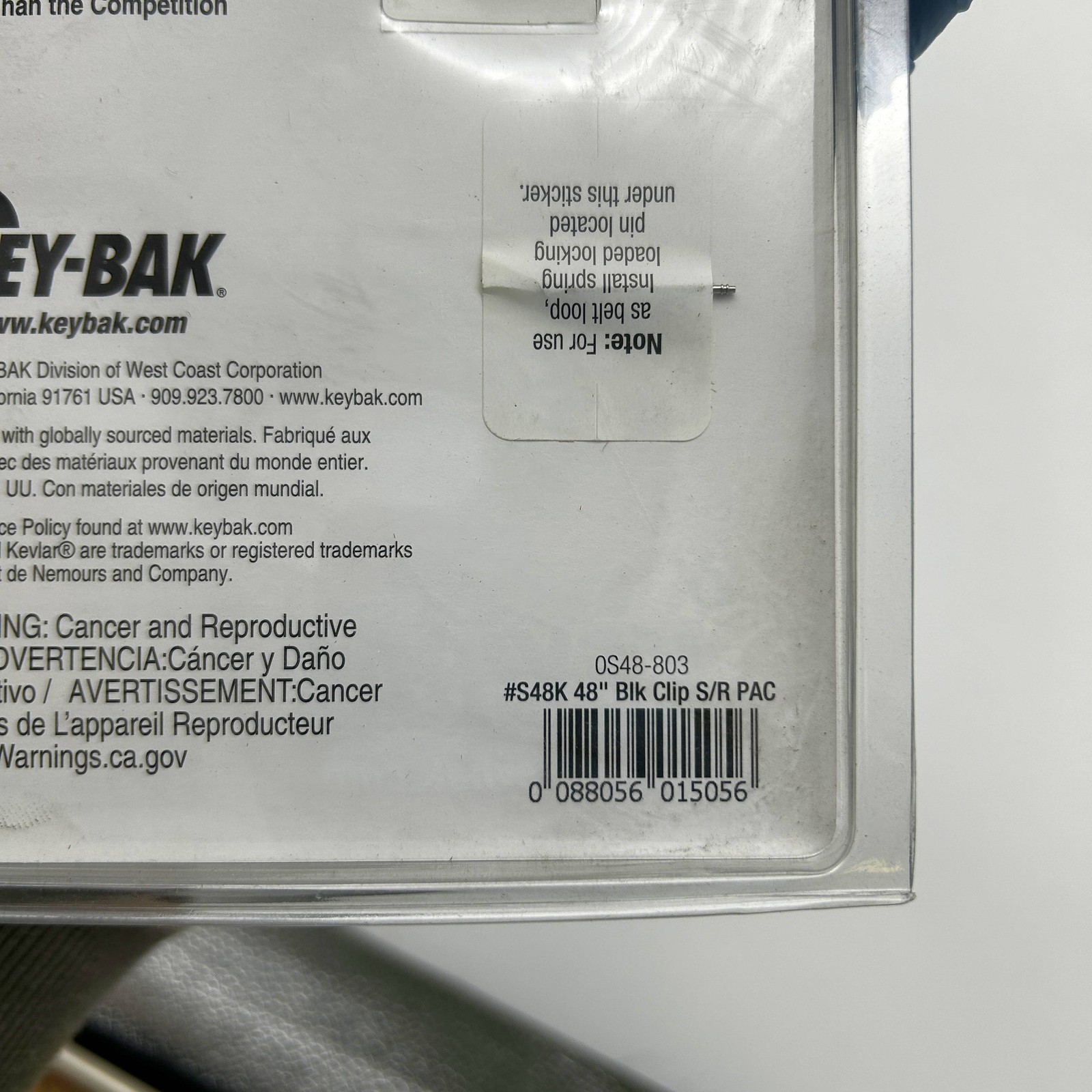Key-Bak 0S48-803 Retractable Keychain Super48 Heavy Duty 48″ Cord 15 Keys 2pk