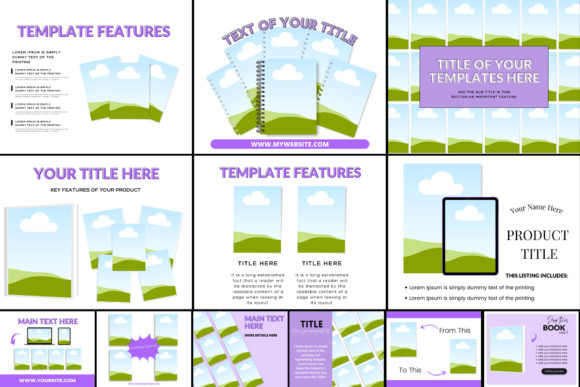 135 Etsy Mockups Canva Template | Editable Product Mockup Bundle 777