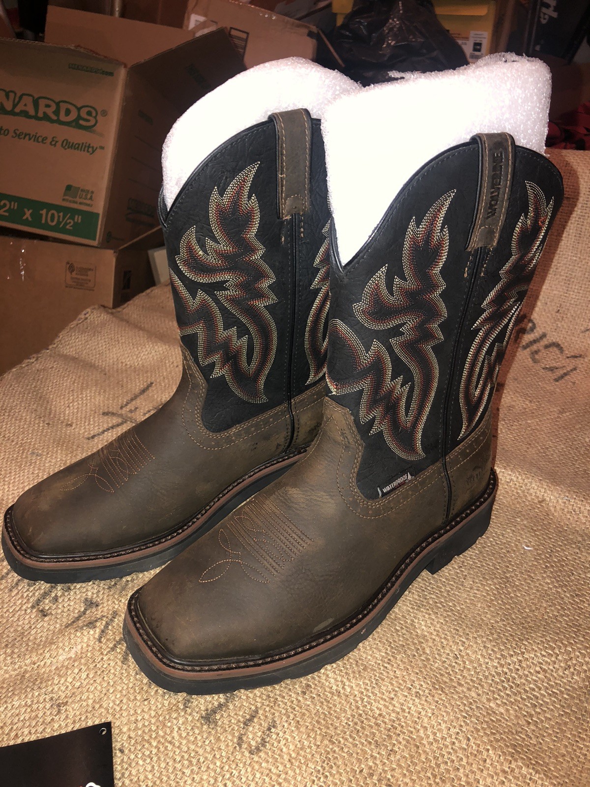 Wolverine Men’s Rancher ST WP 10in Work Boot, Black/Brown, Size Men’s 8.5EW