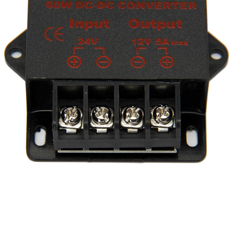 Power Converter DC 24V to DC 12V 5A 60W Voltage Regulator Step Down Buck Reducer