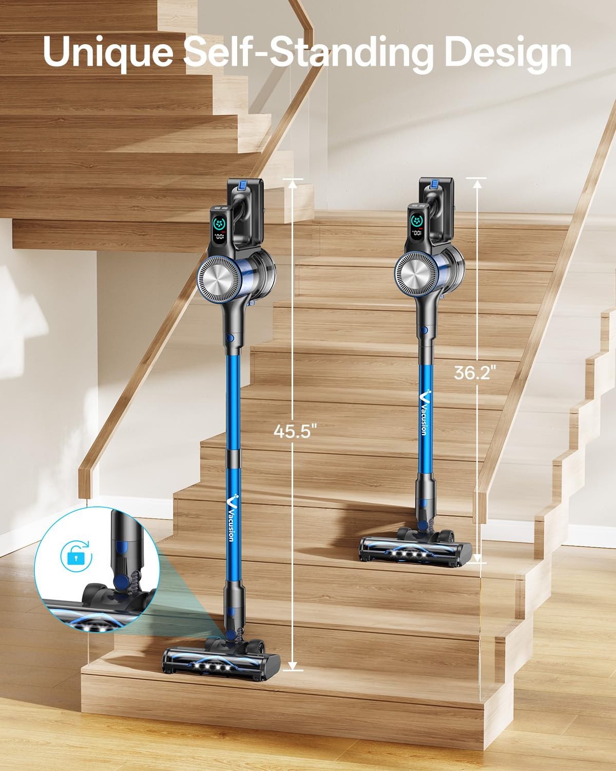 Vacusion Cordless Vacuum Cleaner 8-In-1 Cordless Stick Vacuum Cleaner 3 Suction