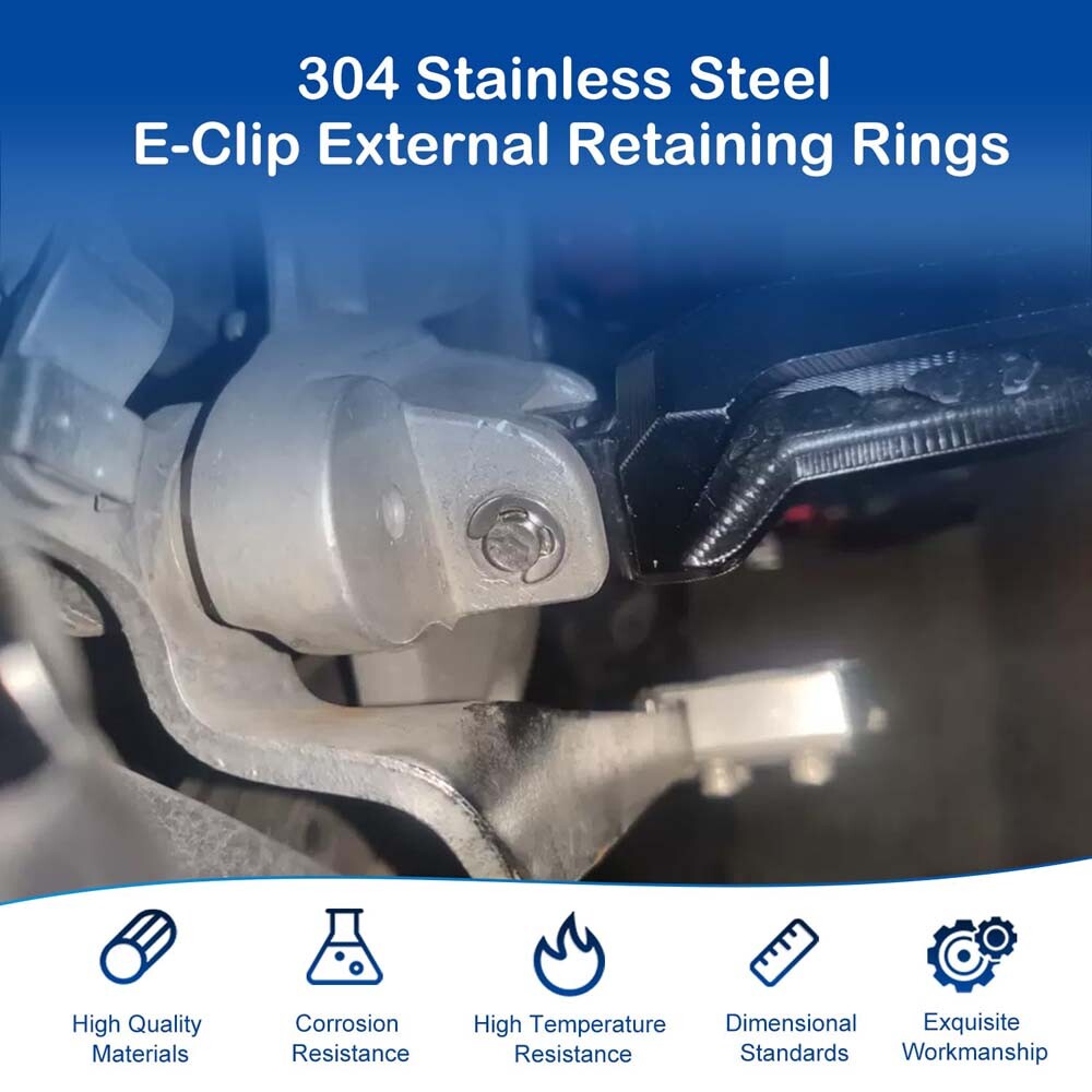 E-Clips External Retaining Washers C-Clip 1.2mm-15mm DIN 6799 Stainless Steel