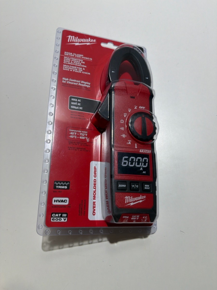 MILWAUKEE TOOLS 2236-20 600A CLAMP METER FOR HVAC/R (P32013337)