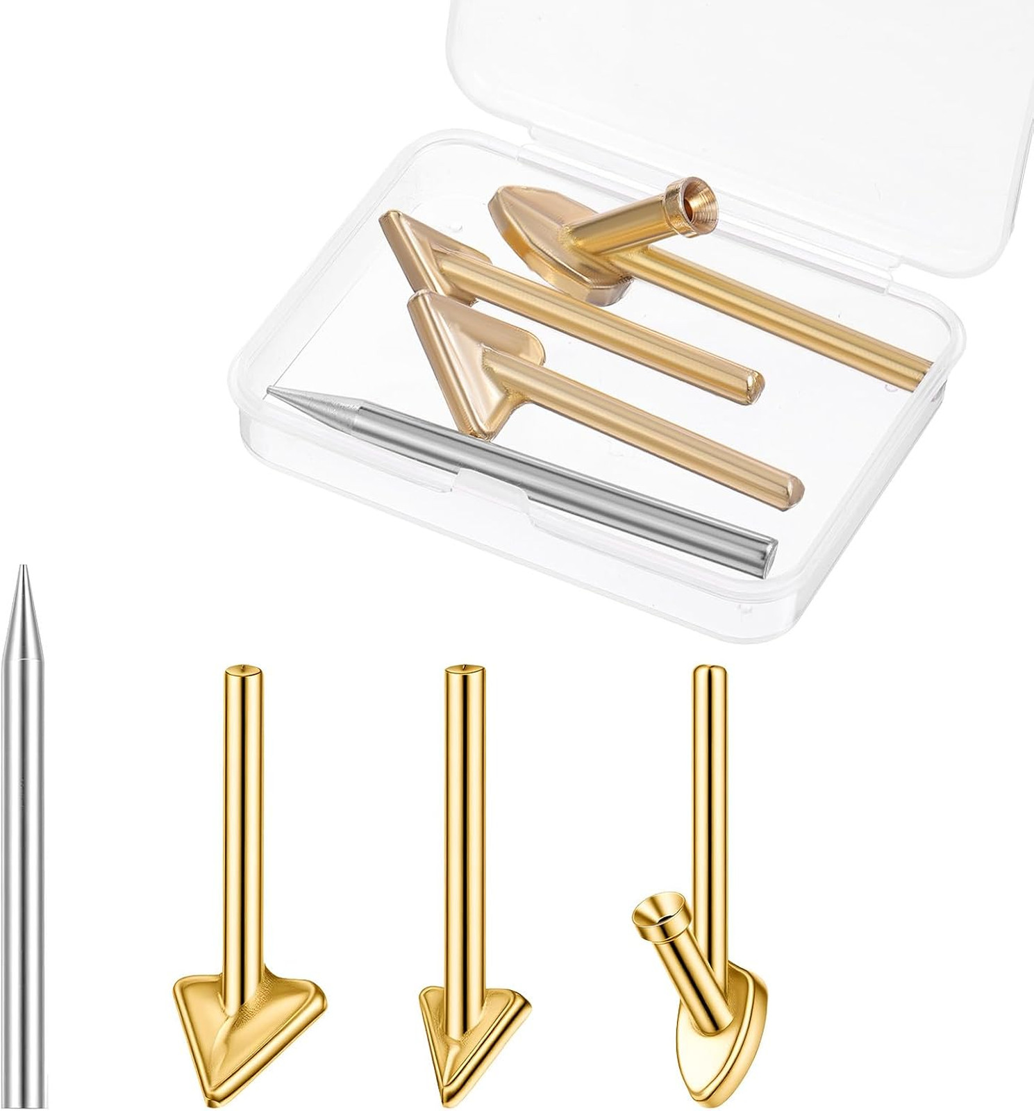 4PCS Copper Plastic Welding Tips Plastic Welder Tips Soldering Iron Tip