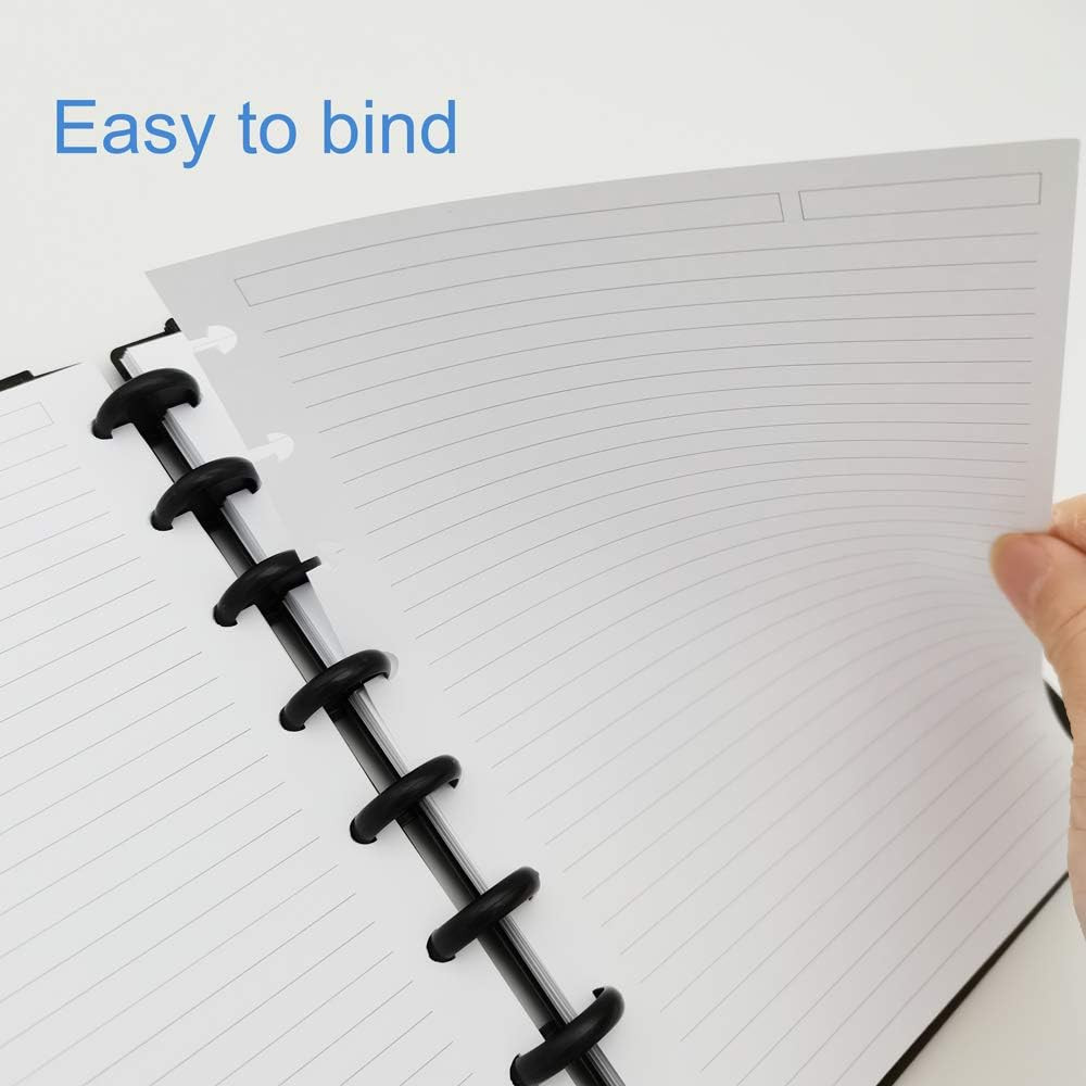 Junior Size Discbound Refill Paper – 8 Discs Discbound Paper, Lined Arc Paper Re