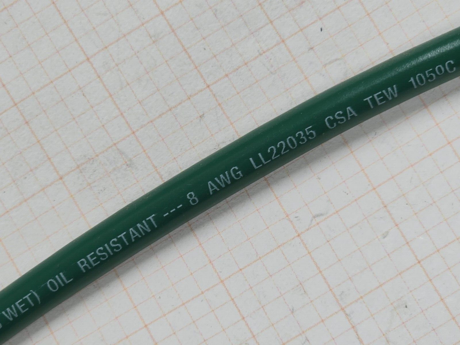 Ancor #8awg Marine Grade Tinned Copper Boat Cable BC-5W2 UL-1426 Green /25ft